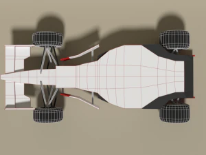 low poly mclaren mp4-8 formula car 3D Model