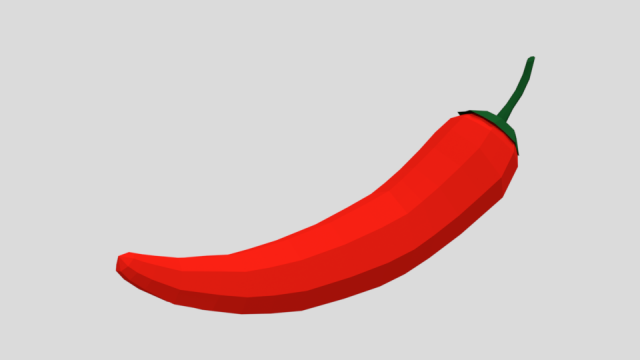 low poly cartoon red pepper free Model 3D .c4d .max .obj .3ds .fbx .stl .blend 