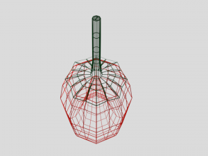 low poly cartoon red pepper free Model 3D