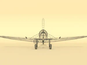 low poly cartoon supermarine spitfire mkii airplane 3D Model