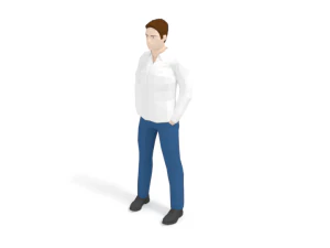 low poly people collection 3D Model