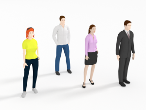 low poly people collection 3Dモデル