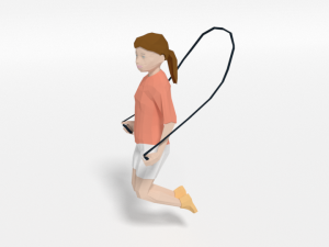 low poly kids playing collection Model 3D