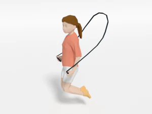 low poly kids playing collection 3D Model