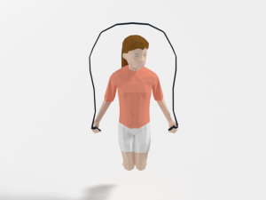 low poly kids playing collection Model 3D