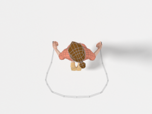 low poly kids playing collection Model 3D