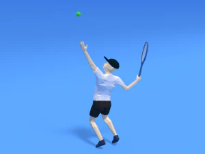 low poly kids playing collection 3D Model