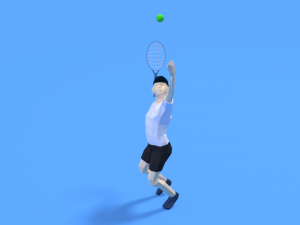 low poly kids playing collection Model 3D