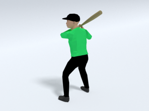 low poly kids playing collection Model 3D