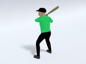 low poly kids playing collection 3D Model