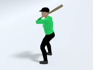 low poly kids playing collection 3D Model