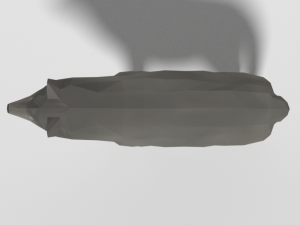 low poly cartoon grey wolf 3Dモデル