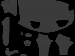 low poly cartoon grey wolf 3Dモデル