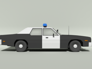 low poly cartoon dodge monaco police car 3Dモデル