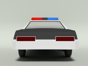 low poly cartoon dodge monaco police car 3Dモデル