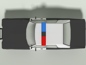 low poly cartoon dodge monaco police car 3Dモデル