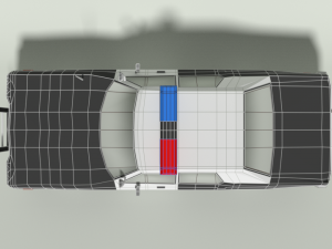 low poly cartoon dodge monaco police car 3Dモデル