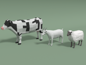 domestic animals collection v2 3D Модель