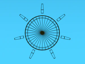 low poly cartoon weather symbols 3D Model