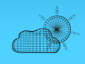 low poly cartoon weather symbols 3D Model