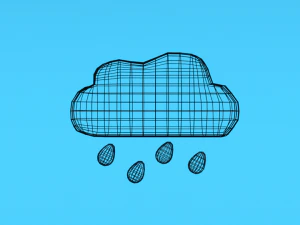 low poly cartoon weather symbols 3D Model