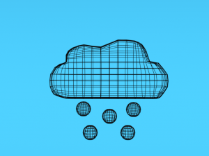 low poly cartoon weather symbols 3D Model
