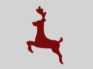 low poly reindeer decoration object 3D Model