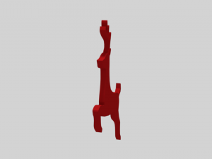 low poly reindeer decoration object Modello 3D
