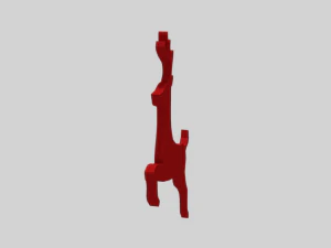 low poly reindeer decoration object 3D Model