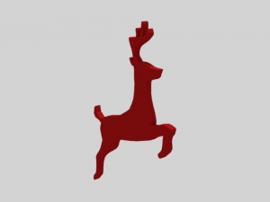 low poly reindeer decoration object Modello 3D