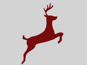 low poly reindeer decoration object 3D Model
