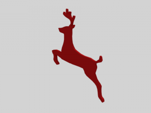 low poly reindeer decoration object Modello 3D