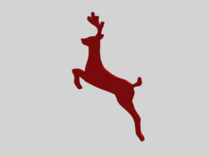 low poly reindeer decoration object 3D Model