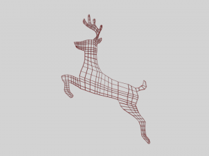 low poly reindeer decoration object Modello 3D
