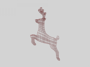 low poly reindeer decoration object Modello 3D
