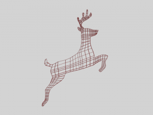 low poly reindeer decoration object Modello 3D