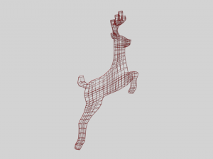 low poly reindeer decoration object Modello 3D