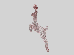 low poly reindeer decoration object 3D Model