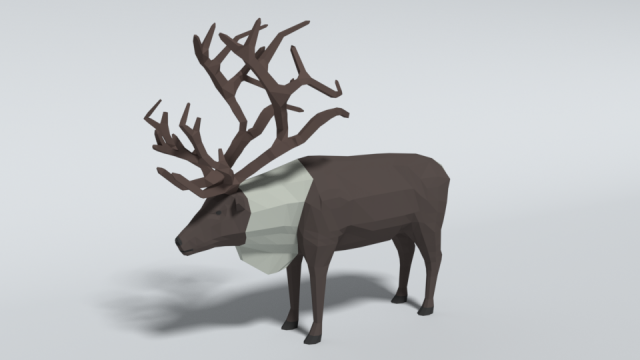 low poly cartoon reindeer Modelo 3D .c4d .max .obj .3ds .fbx .stl .blend 