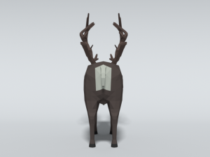 low poly cartoon reindeer Modelo 3D