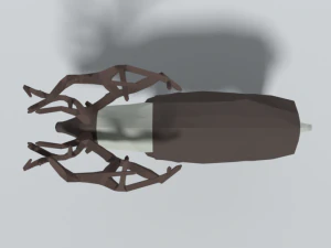 low poly cartoon reindeer 3D Model