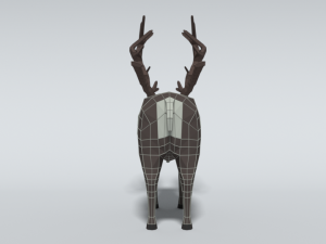 low poly cartoon reindeer Modelo 3D