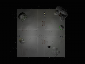 low poly cartoon winter park at night 3D Model