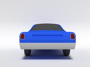 low poly cartoon plymouth roadrunner car 3D Model