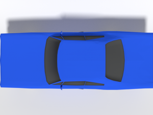 low poly cartoon plymouth roadrunner car 3D Model