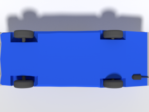 low poly cartoon plymouth roadrunner car 3D Model