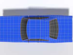 low poly cartoon plymouth roadrunner car 3D Model