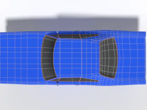 low poly cartoon plymouth roadrunner car 3D Model