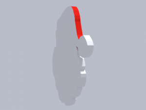 low poly cartoon santa claus face decorative object 3D Model