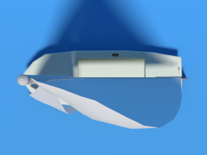 low poly cartoon flying scot dinghy sailboat Model 3D
